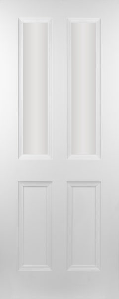 Oxford white 2-panel unglazed